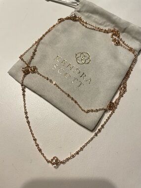 Kendra Scott Rose Gold Rue Long Necklace